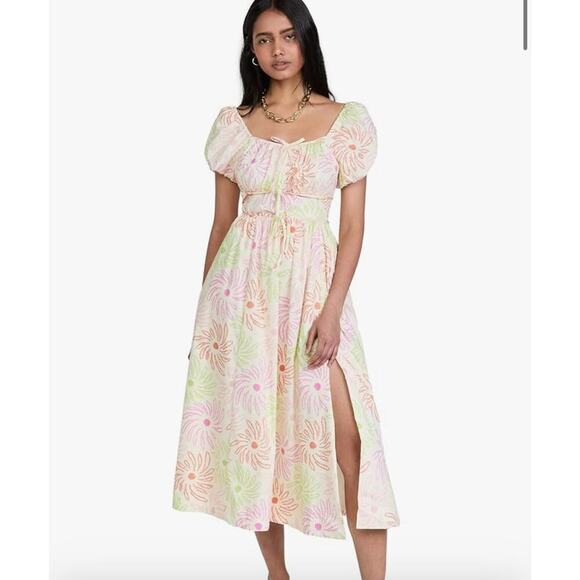 NWT Likely Rena Dress Midi Open Back Floral Size 2 - Picture 1 of 8